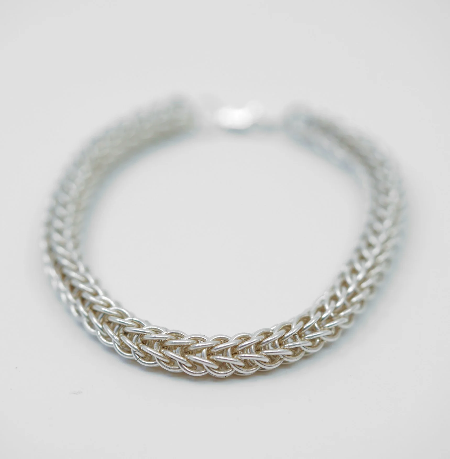 Handmade Sterling Silver Full Persian Chain Bracelet 8.5